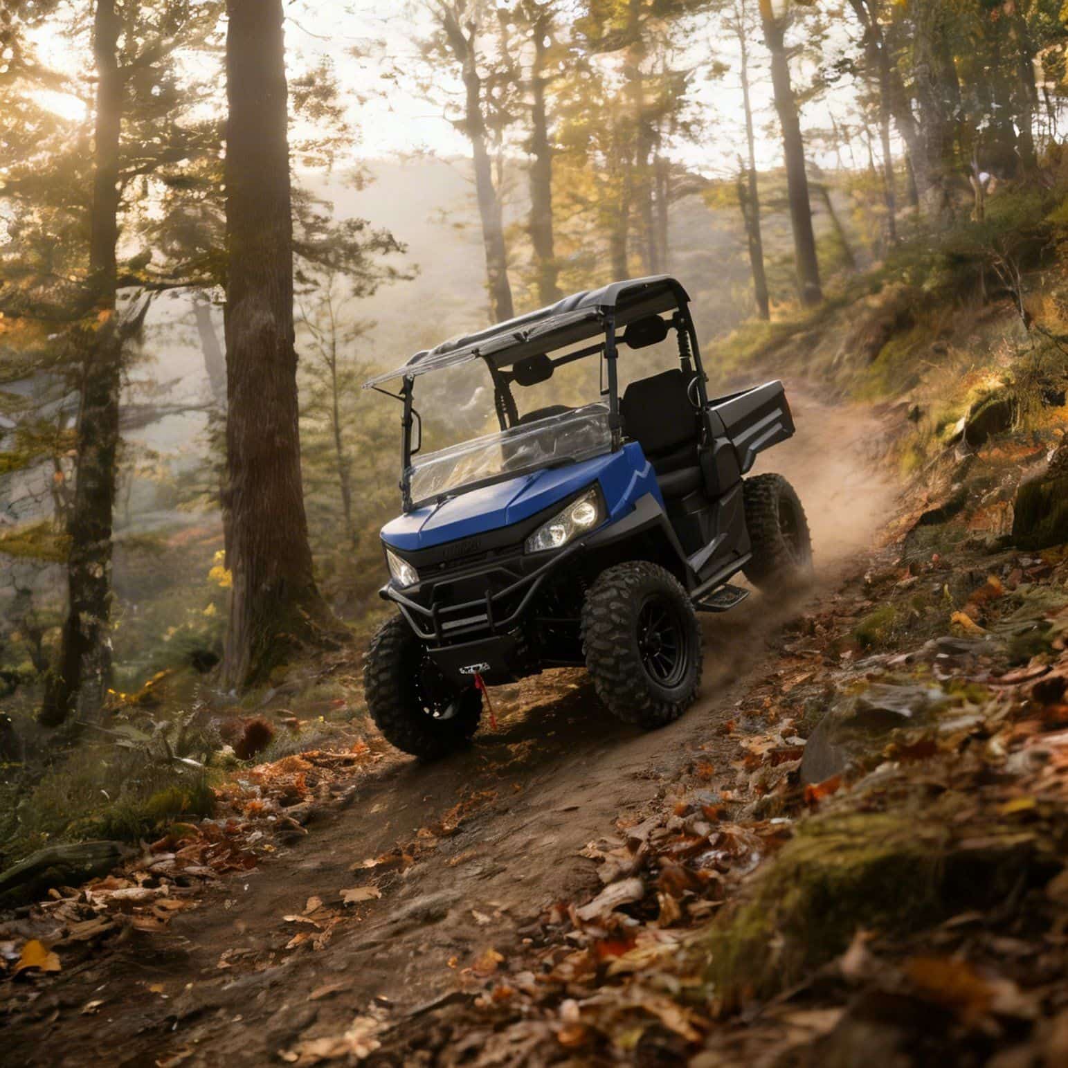 4WD UTV 73.6V 20KW Tepe Gücü 400A Kontrol Cihazı 350kg Damperli Yatak