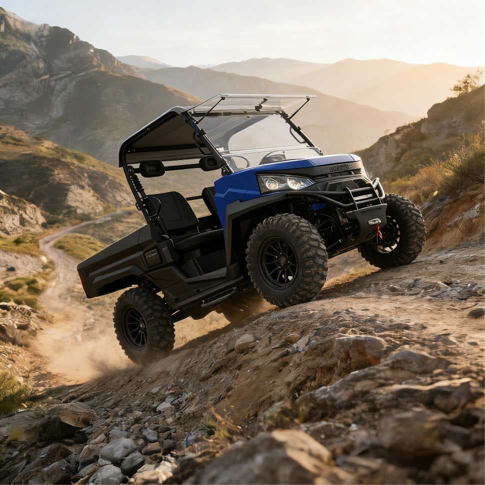 Çiftlik Avcılığı için 73.6V 150Ah 4WD Elektrikli UTV PKE Anahtarsız EPS